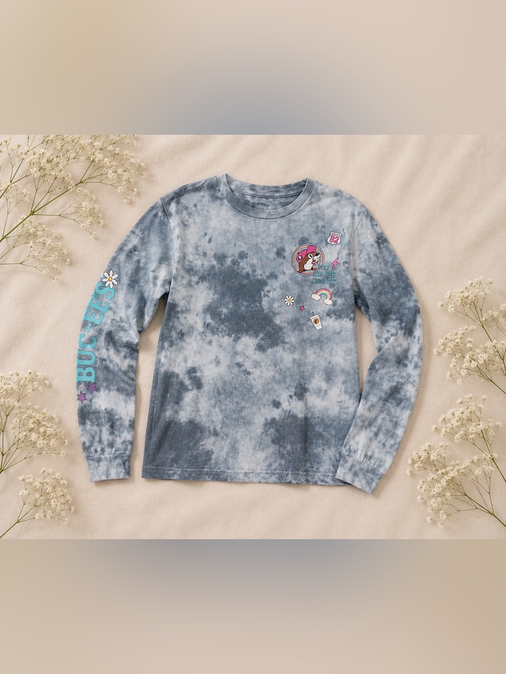 Buc-ee’s Long-Sleeve Tie-Dye Graphic Tee - Blue